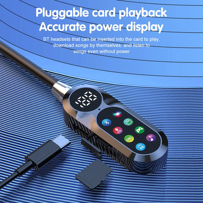 Auricolari 5.4 con archetto da collo wireless con schermo a colori da 8 GB con microfono magneticoSports Riduzione del rumore Cuffie sportive per streaming live