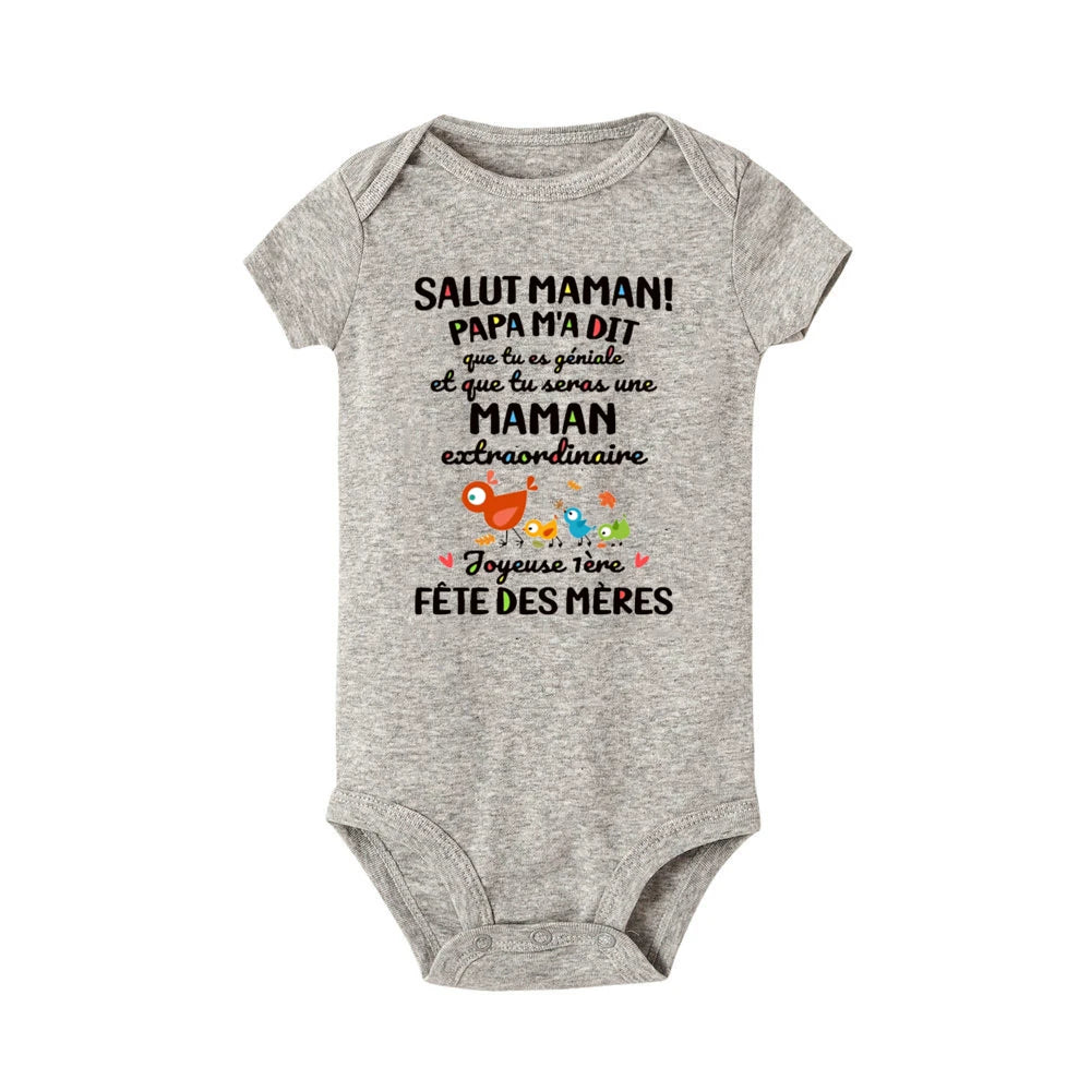 Sei la migliore mamma Felice prima festa della mamma Body stampato per neonato Simpatico pagliaccetto estivo per neonato Ragazzi Ragazze Tuta a maniche corte