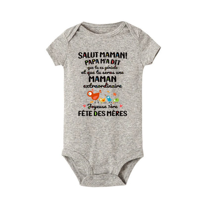 Sei la migliore mamma Felice prima festa della mamma Body stampato per neonato Simpatico pagliaccetto estivo per neonato Ragazzi Ragazze Tuta a maniche corte