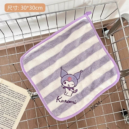 Asciugamano Sanrio Hello Kitty Kulomie per ragazze, bambini, viso, pelle morbida, telo da bagno, asilo, asciugamano per il viso