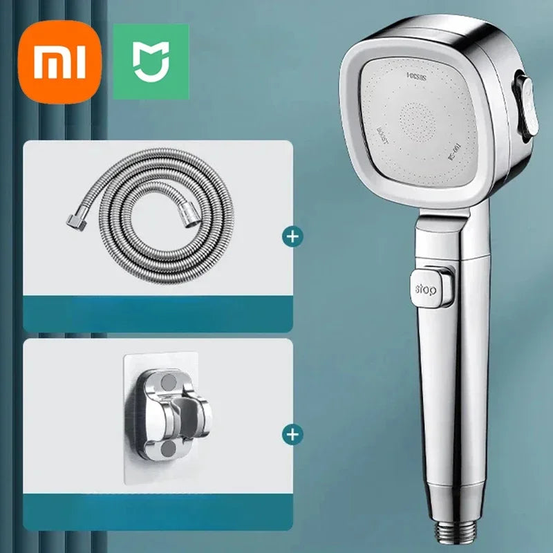 Xiaomi 2025 Nuovo Doccia Booster Soffione Potente Modalità Booster Docce Palmare Soffione Bagno Rubinetto Rubinetto Rubinetto Set di Accessori