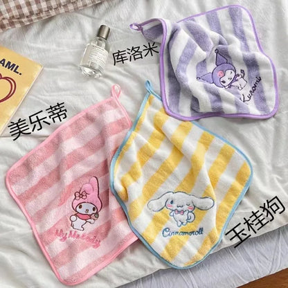 Asciugamano Sanrio Hello Kitty Kulomie per ragazze, bambini, viso, pelle morbida, telo da bagno, asilo, asciugamano per il viso