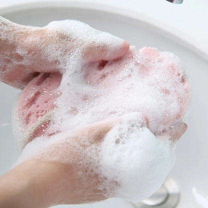 Asciugamano da bagno in spugna a 3 strati Scrub corpo Spazzola da massaggio Pulizia profonda Panno per il viso Scrubber per la pelle Esfoliante Cura della pelle Accessori per la doccia