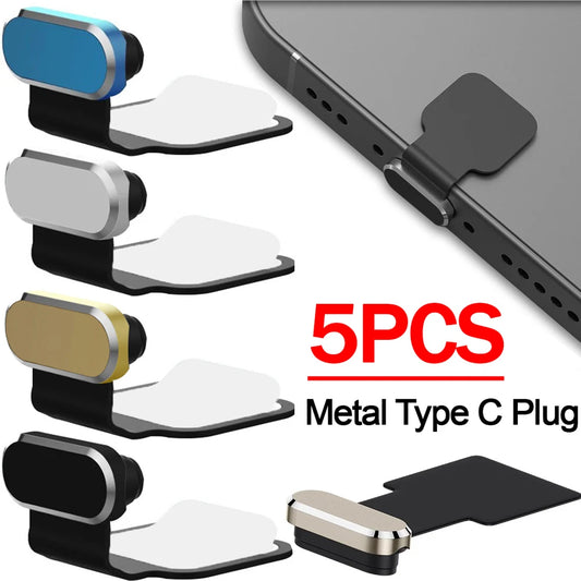 Tappi antipolvere per telefono cellulare in metallo di lusso per Apple IPhone 15/15 Pro Max/15 Plus/15 Pro Tipo C Tappi per porta di ricarica Tappo protettivo