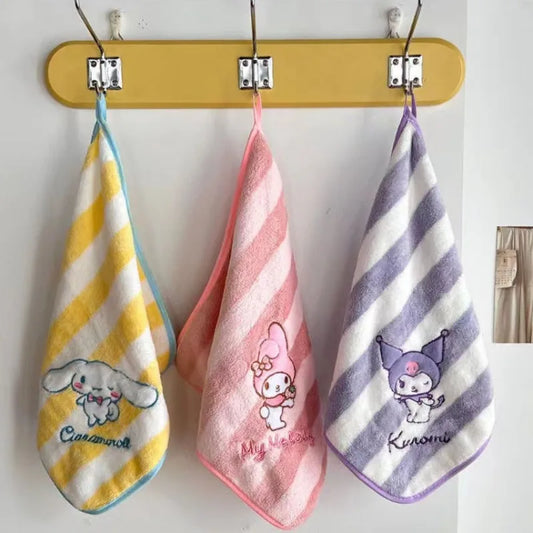 Asciugamano Sanrio Hello Kitty Kulomie per ragazze, bambini, viso, pelle morbida, telo da bagno, asilo, asciugamano per il viso