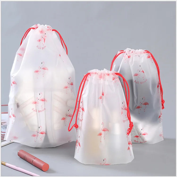 Borsa per cosmetici impermeabile in EVA Borsa da viaggio per donna con coulisse Borsa per trucco per nuoto Borsa per il bagno Borsa per il lavaggio Forniture per la spiaggia al mare