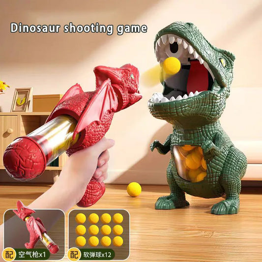 Dinosauro che scatto Tyrannosaurus Rex Ball Pistola a proiettile morbido Giocattolo puzzle interattivo genitore-figlio per bambini