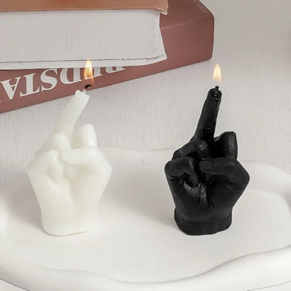1 pz nuovo modello a forma di dito medio candele profumate divertenti peculici piccoli regali decorazioni per la casa ornamenti candela di compleanno