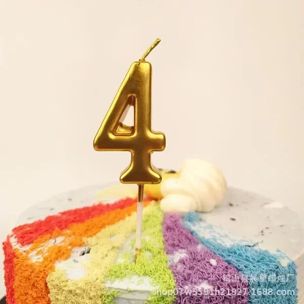 1 pz buon compleanno numero torta candele 0 1 2 3 4 5 6 7 8 9 Cake Topper oro nastro nero compleanno candela festa regalo casa Docer