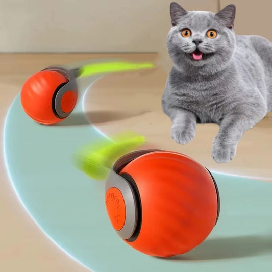Giocattoli interattivi per gatti Palla rotolante automatica Coda finta Ricaricabile Smart Pet Giocattolo elettrico Addestramento per cani e gatti Imitare il mouse