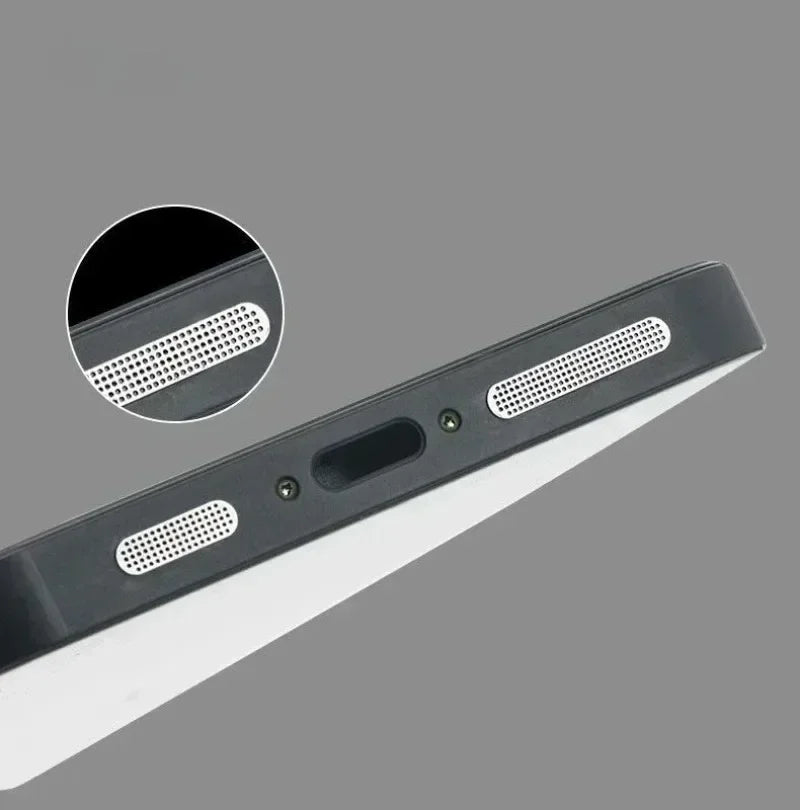 1-12 pezzi universale in rete metallica antipolvere adesivo adesivo per telefono rete per iPhone porta di ricarica protezione foro per altoparlante anti-polvere