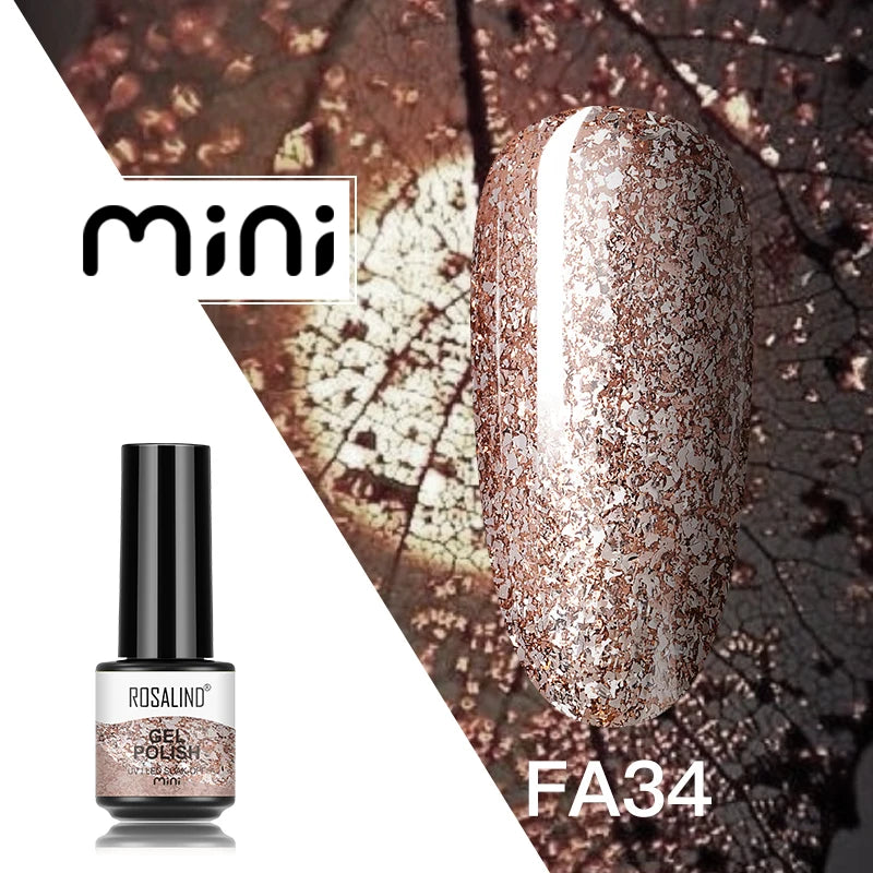 ROSALIND 120 colori smalto per unghie Glitter Shiny Base Gel Top Coat UV LED Gel Nail Art vernice Manicure Gel per unghie Semi permanente