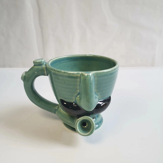 Tazze da caffè in ceramica blu La tazza da barba in ceramica ha una tazza di baffi a forma di pecora