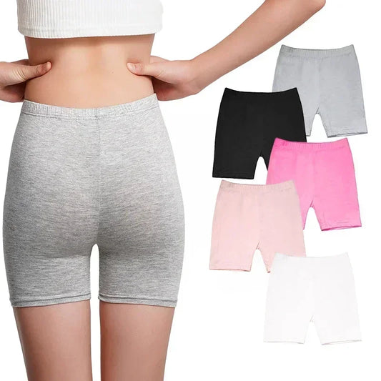 2 pezzi pantaloncini di sicurezza per ragazze morbido modale color caramella tinta unita comodi leggings sportivi per bambini mutandine di biancheria intima casual 3-12 anni