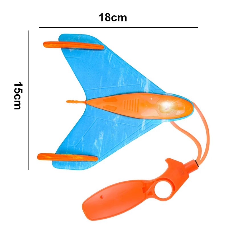 Aeromobile in schiuma Disco volante leggero Giocattolo Catapulta per bambini EVA Boomerang Gioco all'aperto Aliante volante Fionda Aereo in schiuma Giocattoli di sicurezza