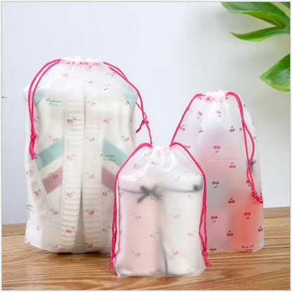 Borsa per cosmetici impermeabile in EVA Borsa da viaggio per donna con coulisse Borsa per trucco per nuoto Borsa per il bagno Borsa per il lavaggio Forniture per la spiaggia al mare