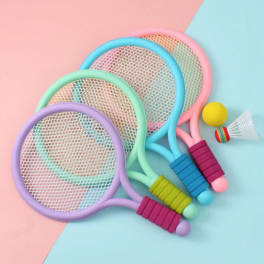 Racchetta da tennis per bambini Sport all'aria aperta Racchetta da badminton Set di giocattoli per la scuola materna per set da badminton di 3-12 anni