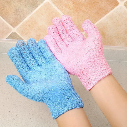 Guanto da bagno a cinque dita guanto esfoliante per strofinare asciugamano per massaggio in fibra creativa guanti per scrub con spazzola da bagno singola