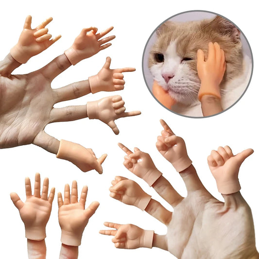 Simulazione in gomma elastica Scherzo da dito Giocattolo Stuzzicare Massaggio per gatti Modello di dito Gesto divertente Giocattolo interattivo per animali domestici di decompressione
