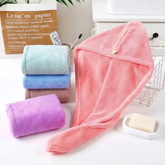 Asciugamano per capelli in microfibra magica ad asciugatura rapida Asciugamano per asciugatura rapida Asciugamano per donna Avvolgere la testa Assorbimento Cappello da bagno d'acqua