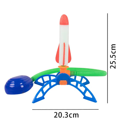 Kid Air Rocket Pompa a pedale Lanciatore Aria esterna pressata Stomp Soaring Rocket Giocattoli Gioco per bambini Set Salto Giochi sportivi Giocattolo per bambini