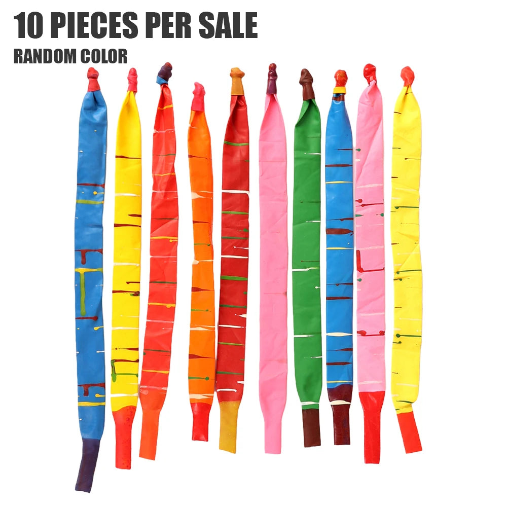 Giocattoli con palloncino a razzo volante addensato Giocattoli gonfiabili per esterni con palloncino lungo in gomma volante multicolore divertente per bambini all'ingrosso