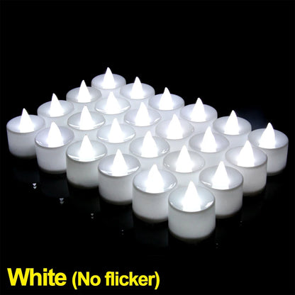 Candela a LED Candela da tè senza fiamma alimentata a batteria Lampada a candela finta Matrimonio Compleanno Festa Decorazione domestica Lampada Candeliere Candele