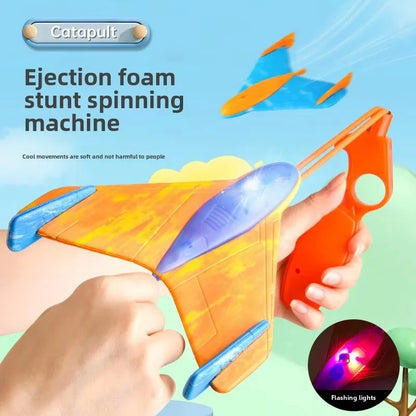 Aeromobile in schiuma Disco volante leggero Giocattolo Catapulta per bambini EVA Boomerang Gioco all'aperto Aliante volante Fionda Aereo in schiuma Giocattoli di sicurezza