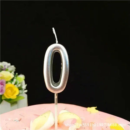 1 pz buon compleanno numero torta candele 0 1 2 3 4 5 6 7 8 9 Cake Topper oro nastro nero compleanno candela festa regalo casa Docer