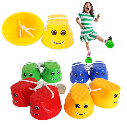 1 paio di trampoli da salto per sorriso per bambini Asilo Integrazione sensoriale Attrezzature per l'allenamento Giocattoli per la coordinazione dell'equilibrio per bambini