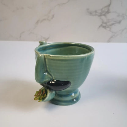 Tazze da caffè in ceramica blu La tazza da barba in ceramica ha una tazza di baffi a forma di pecora