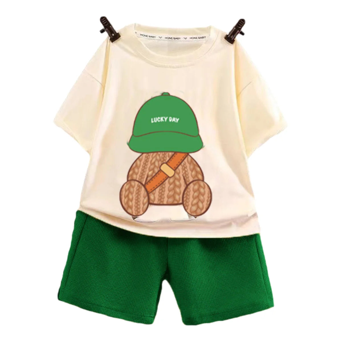 Vestiti per bambini Set casual per bambini estivi Cooler allentato Abito alla moda carino Neonati Top + Pantaloncini Set da due pezzi