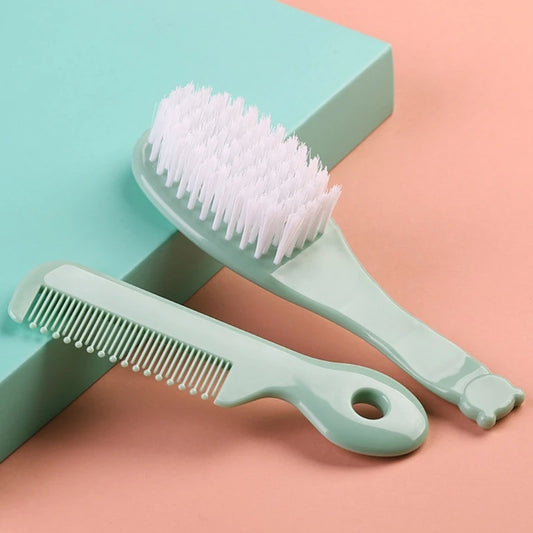 Set di spazzole e pettini per capelli per bambini spazzola per capelli per bambini cuffie con setole in Nylon morbido spazzola per capelli per massaggio infantile per bambini