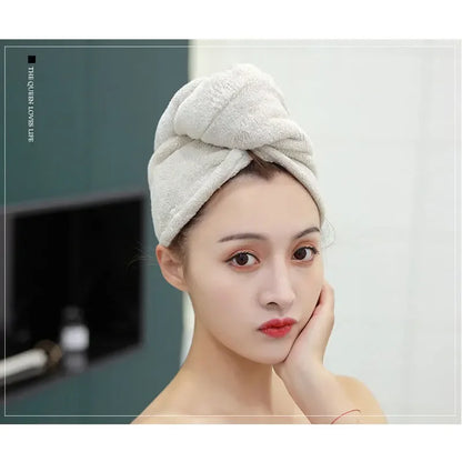Donne Magic Microfibra Asciugatura rapida Asciugamano per capelli Cappello Asciugamano Bagno Avvolgere il bagno Cappello Quick Cap Turbante Asciutto Toallas Bagno Doccia