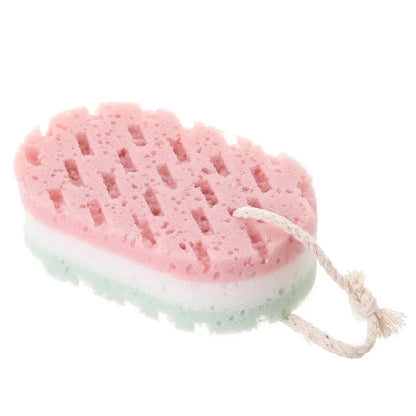 Asciugamano da bagno in spugna a 3 strati Scrub corpo Spazzola da massaggio Pulizia profonda Panno per il viso Scrubber per la pelle Esfoliante Cura della pelle Accessori per la doccia