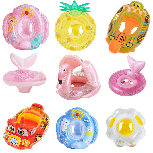 Rooxin Flamingo Nuoto Cerchio Bambino Infantile Galleggiante Piscina Anello di Nuoto Con Parasole Sedile Galleggiante Estate Spiaggia Piscina Festa Giocattoli