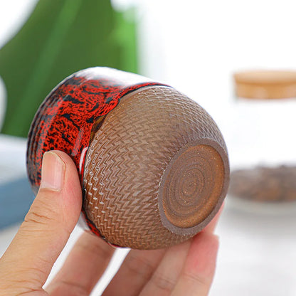 Tazza creativa retrò in argilla grossolana Tazza da caffè con trasmutazione del forno in ceramica retrò da 150 ml