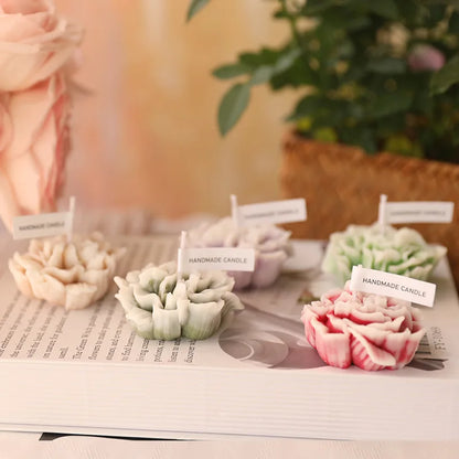 Garofano a forma di fiore candela profumata fatta a mano ornamenti per aromaterapia domestica festa della mamma regalo a mano per ragazza decorazione per feste