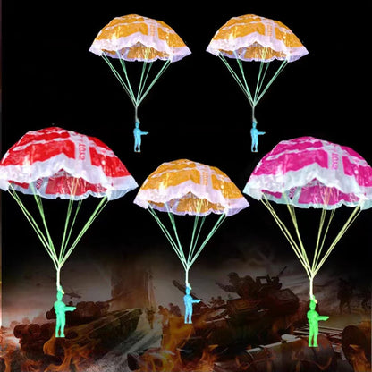 1-10pcs Bambini Lancio A Mano Paracadute Giocattoli Sport All'aria Aperta Lancio A Mano Giochi Airdrop Genitore-bambino Giocattoli Educativi Interattivi