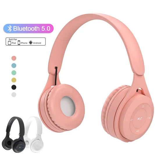 Cuffie Auricolari Bluetooth senza fili per bambini Caschi pieghevoli stereo Cuffie da gioco Cuffie over-ear per iOS Android