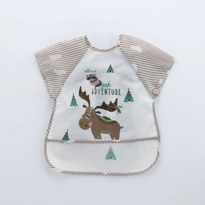 0-3Y Ragazzi Ragazze Burp Vestiti Impermeabile Mangiare Grembiule Infantile Del Bambino Del Bambino Del Fumetto Senza Maniche Arte Grembiule Animale Morbido Bavaglino