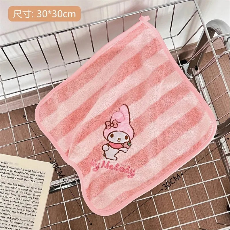 Asciugamano Sanrio Hello Kitty Kulomie per ragazze, bambini, viso, pelle morbida, telo da bagno, asilo, asciugamano per il viso