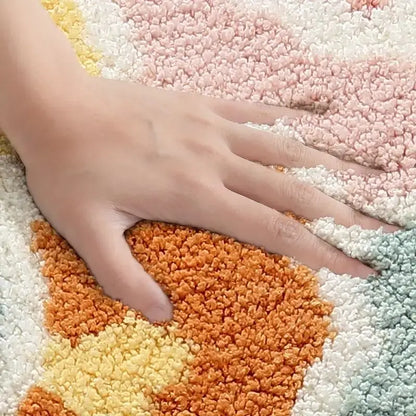 Tappeto da bagno con fiori carini da 1 pezzo 40 * 60 cm, tappetino da bagno lavabile in lavatrice, tappeto da bagno antiscivolo assorbente extra morbido