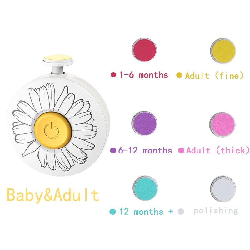 Tagliaunghie elettrico per bambini Strumento per lucidare le unghie per bambini Forbici per manicure per neonati Kit per l'igiene del bambino Tagliaunghie per neonati per neonato
