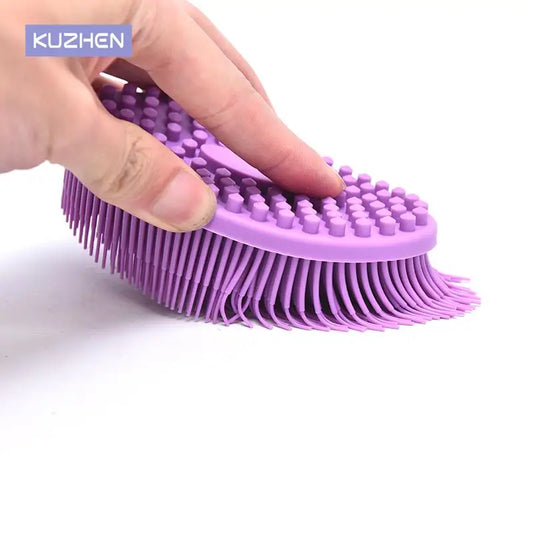 1 pz Silicone testa massaggiatore corpo Shampoo cuoio capelluto massaggio spazzola lavaggio capelli pettine corpo doccia spazzola bagno Spa dimagrante strumenti di bellezza
