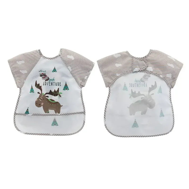 0-3Y Ragazzi Ragazze Burp Vestiti Impermeabile Mangiare Grembiule Infantile Del Bambino Del Bambino Del Fumetto Senza Maniche Arte Grembiule Animale Morbido Bavaglino