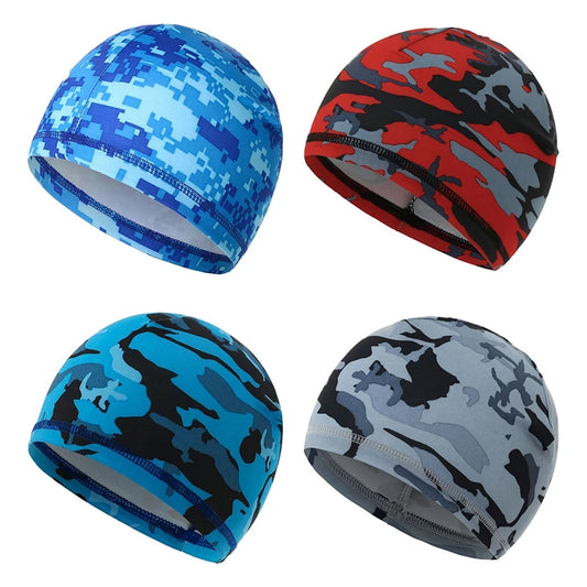 Cuffia da nuoto estiva Taglie forti Protezione per le orecchie per adulti Copertura per capelli lunghi Sport all'aria aperta Cuffie da bagno Turbante senza tesa Cappelli da spiaggia Camo