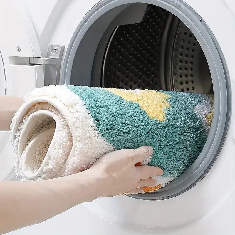 Tappeto da bagno con fiori carini da 1 pezzo 40 * 60 cm, tappetino da bagno lavabile in lavatrice, tappeto da bagno antiscivolo assorbente extra morbido