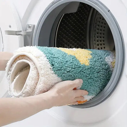 Tappeto da bagno con fiori carini da 1 pezzo 40 * 60 cm, tappetino da bagno lavabile in lavatrice, tappeto da bagno antiscivolo assorbente extra morbido