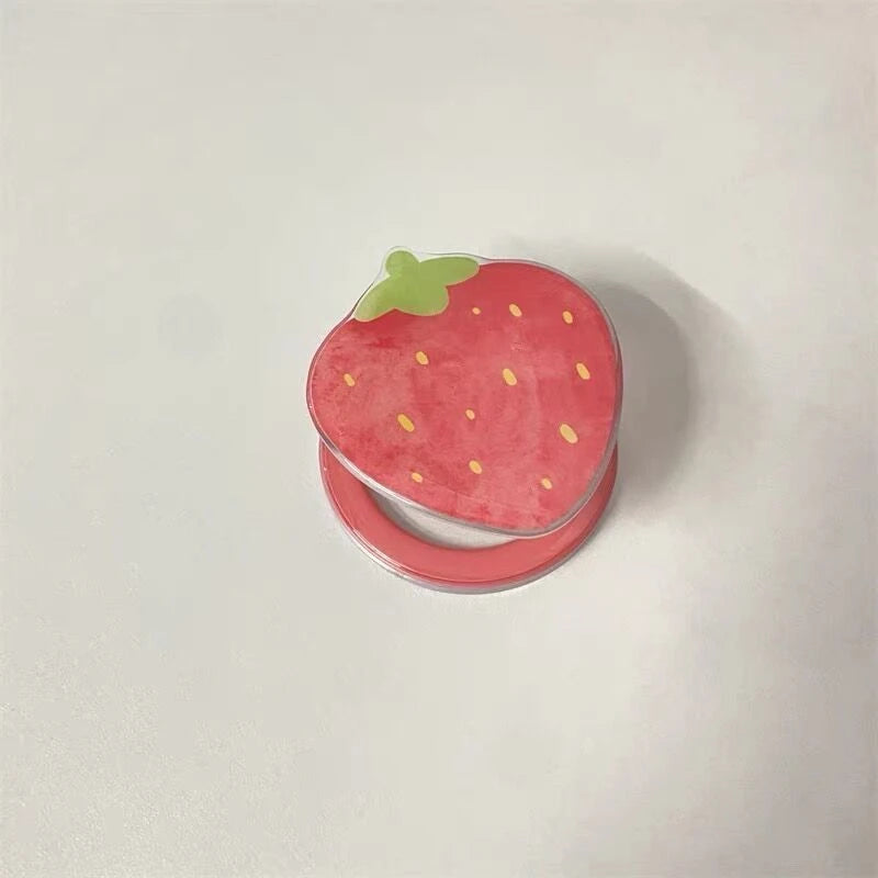 Supporto magnetico coreano carino fragola rossa impugnatura Tok Griptok supporto per telefono supporto per iPhone 15 per Pad Magsafe Smart Tok